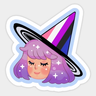 Genderfluid Witch Pride Sticker